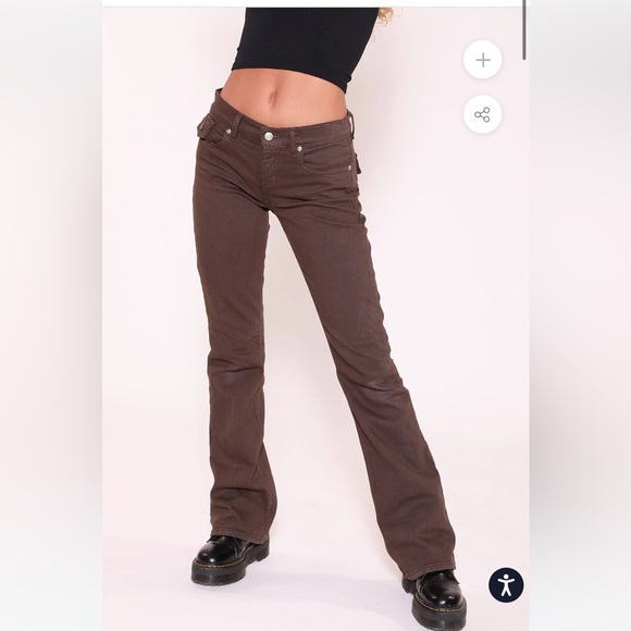 Revice Denim Brown Low Waisted Jeans - Picture 1 of 3